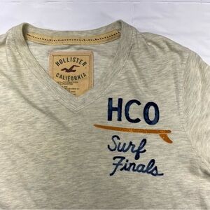 SURFING Hollister California Surf Finals T-shirt V Neck Cream Men’s L
